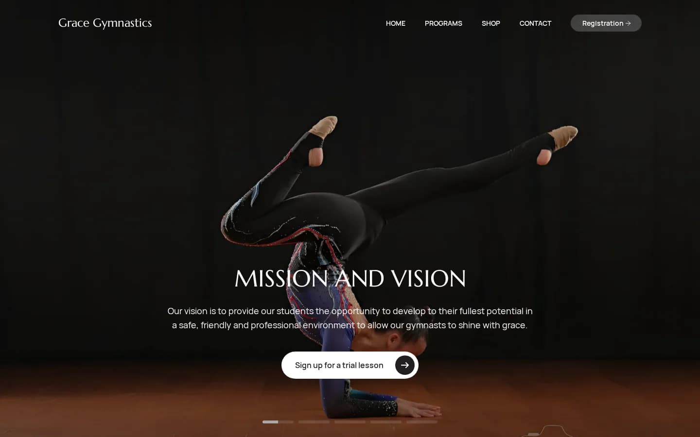 Grace Gymnastics website by Roman Detkin